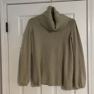 Nude color cowl neck sweater